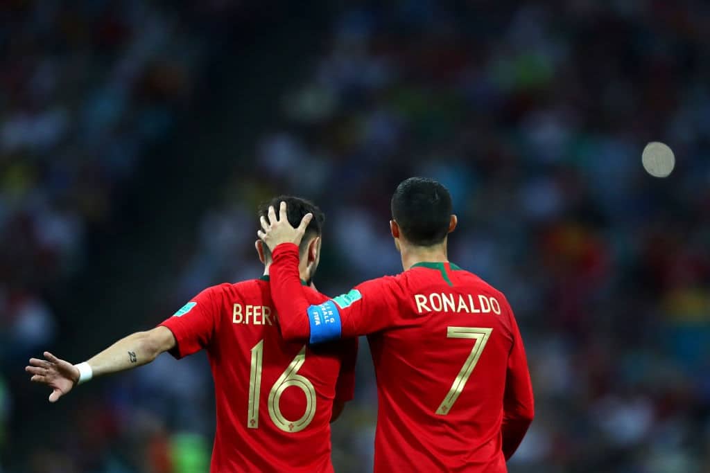 Bruno Fernandes and Cristiano Ronaldo