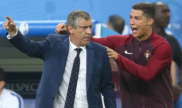 Fernando Santos and Ronaldo