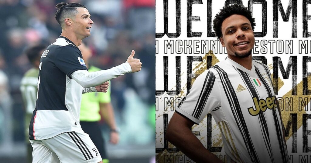 Weston McKennie and Cristiano Ronaldo