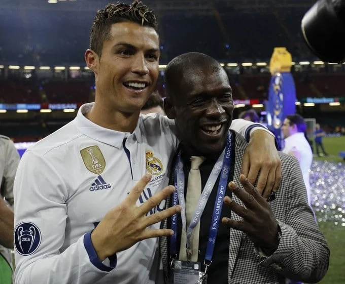 Clarence Seedorf and Cristiano Ronaldo