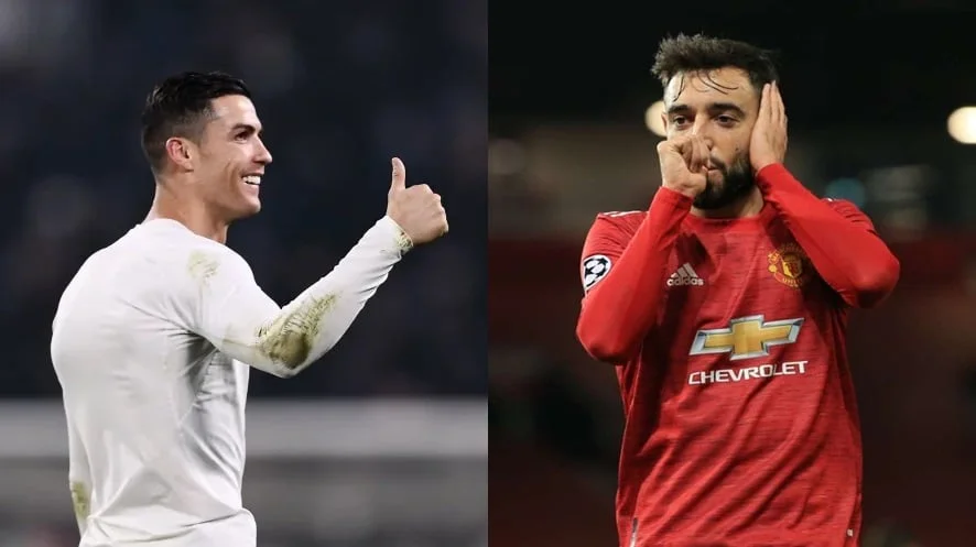 Cristiano Ronaldo Appreciates Bruno Fernandes' Super Goal In The UCL
