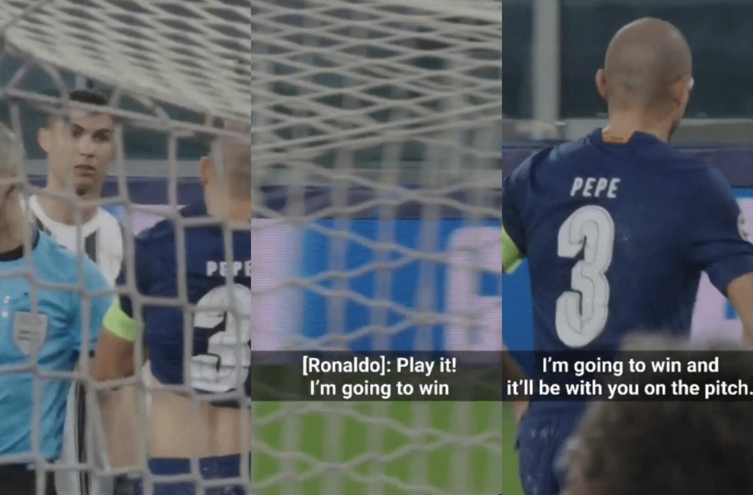 Footage Reveals What Ronaldo Told Pepe During Their Champions League Clash