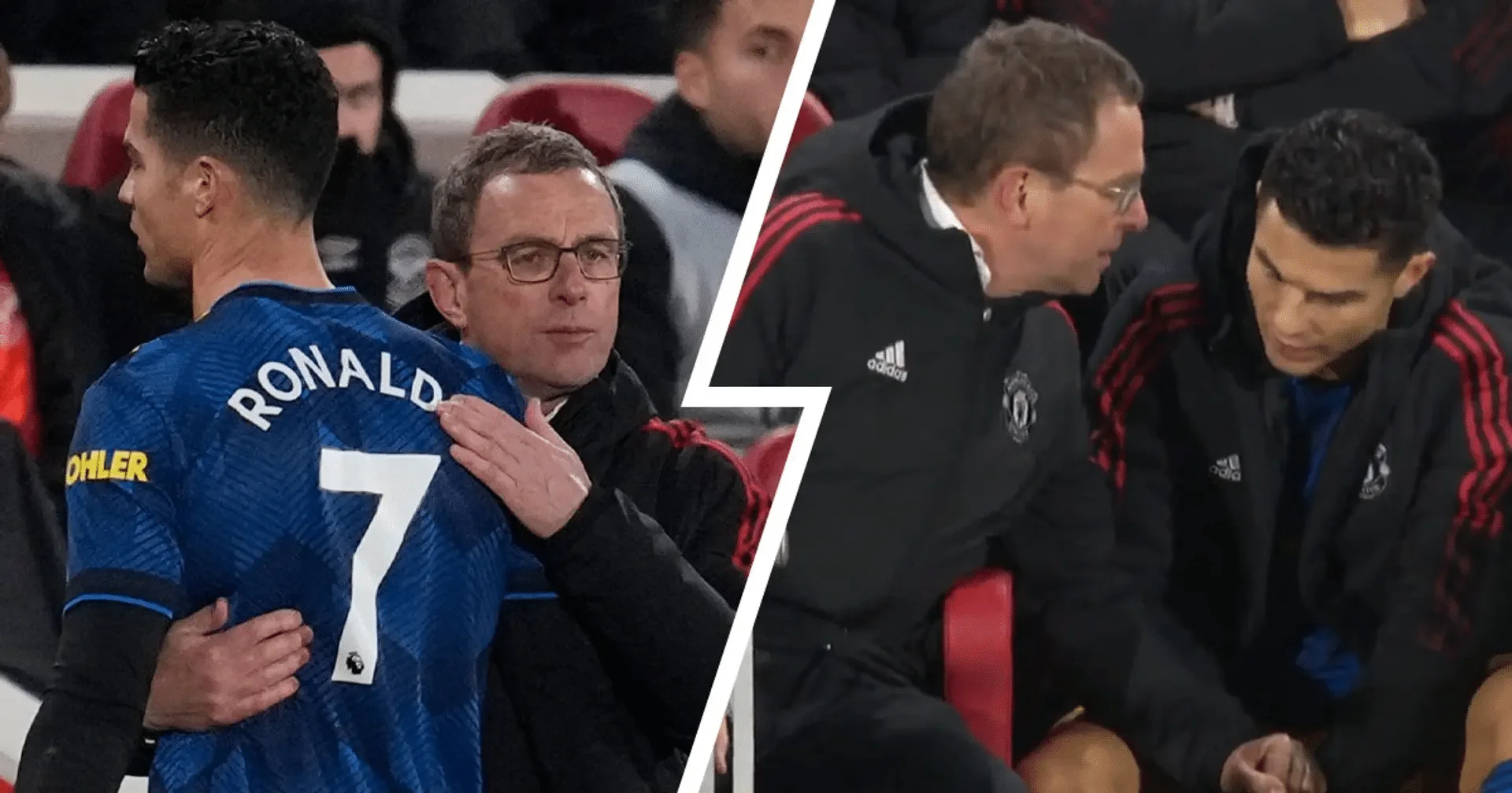 Rangnick Finally Reveals What Cristiano Ronaldo Told Him After Being Subbed vs Brentford